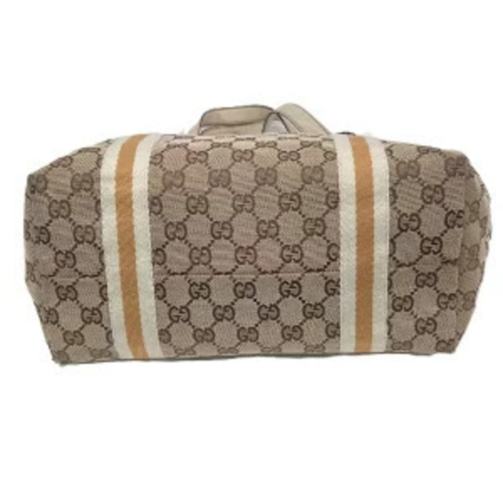 Gucci Sherry Line GG Canvas Jolicoeur Tote Shoulder Bag Brown - Picture 3 of 6